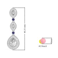 Dangling Halo Pear & Marquise Earrings