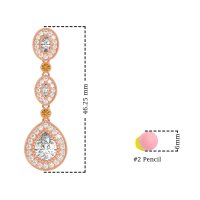 Dangling Halo Pear & Marquise Earrings