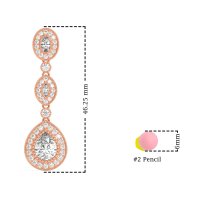 Dangling Halo Pear & Marquise Earrings