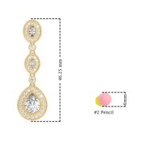 Dangling Halo Pear & Marquise Earrings