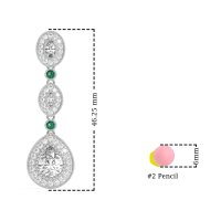 Dangling Halo Pear & Marquise Earrings