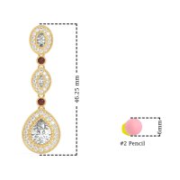 Dangling Halo Pear & Marquise Earrings