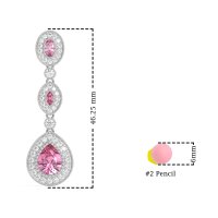 Dangling Halo Pear & Marquise Earrings