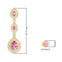 Dangling Halo Pear & Marquise Earrings