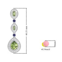 Dangling Halo Pear & Marquise Earrings