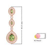 Dangling Halo Pear & Marquise Earrings