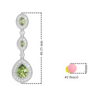 Dangling Halo Pear & Marquise Earrings