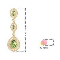Dangling Halo Pear & Marquise Earrings