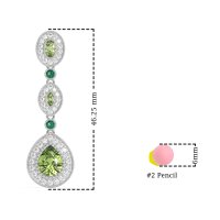 Dangling Halo Pear & Marquise Earrings