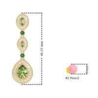 Dangling Halo Pear & Marquise Earrings