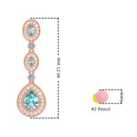Dangling Halo Pear & Marquise Earrings