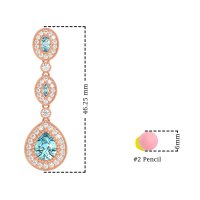 Dangling Halo Pear & Marquise Earrings