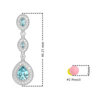 Dangling Halo Pear & Marquise Earrings