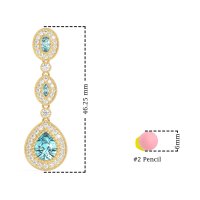 Dangling Halo Pear & Marquise Earrings