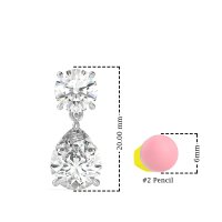 Round and Pear Drop Earrings