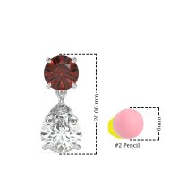 Round and Pear Drop Earrings