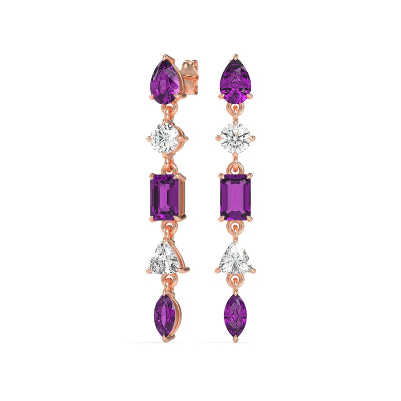 Multi-Shape Dangling Earrings