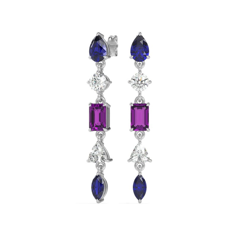 Multi-Shape Dangling Earrings