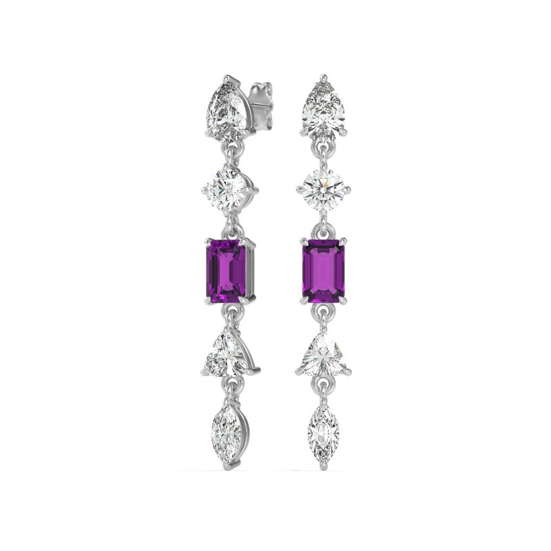 Multi-Shape Dangling Earrings