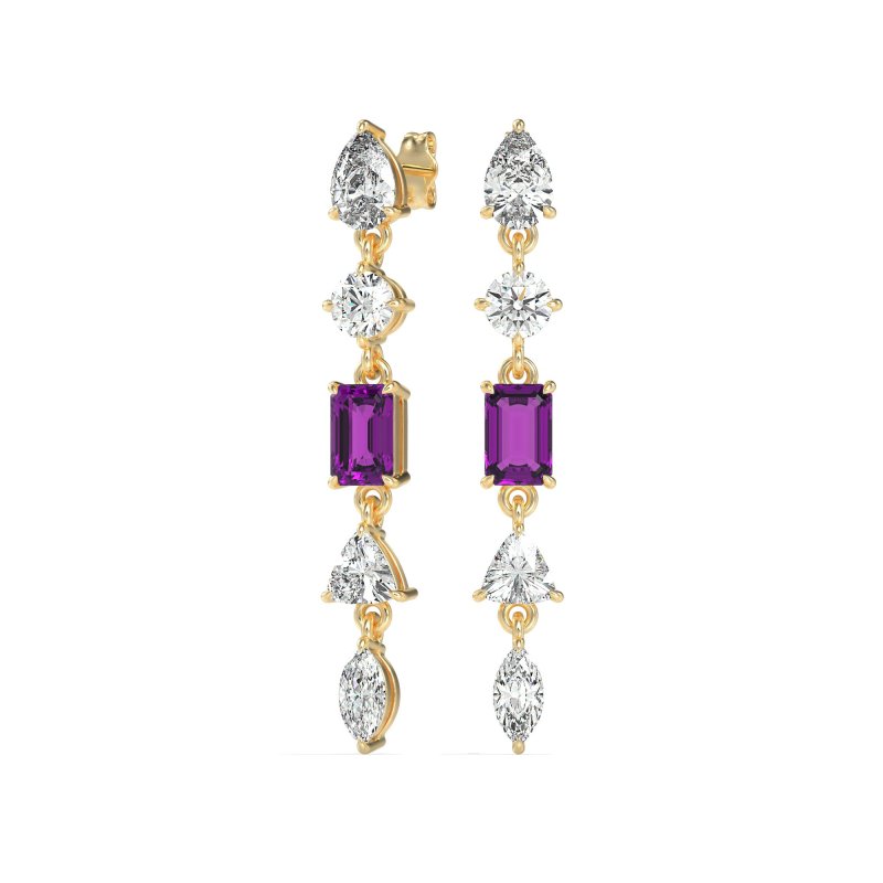 Multi-Shape Dangling Earrings