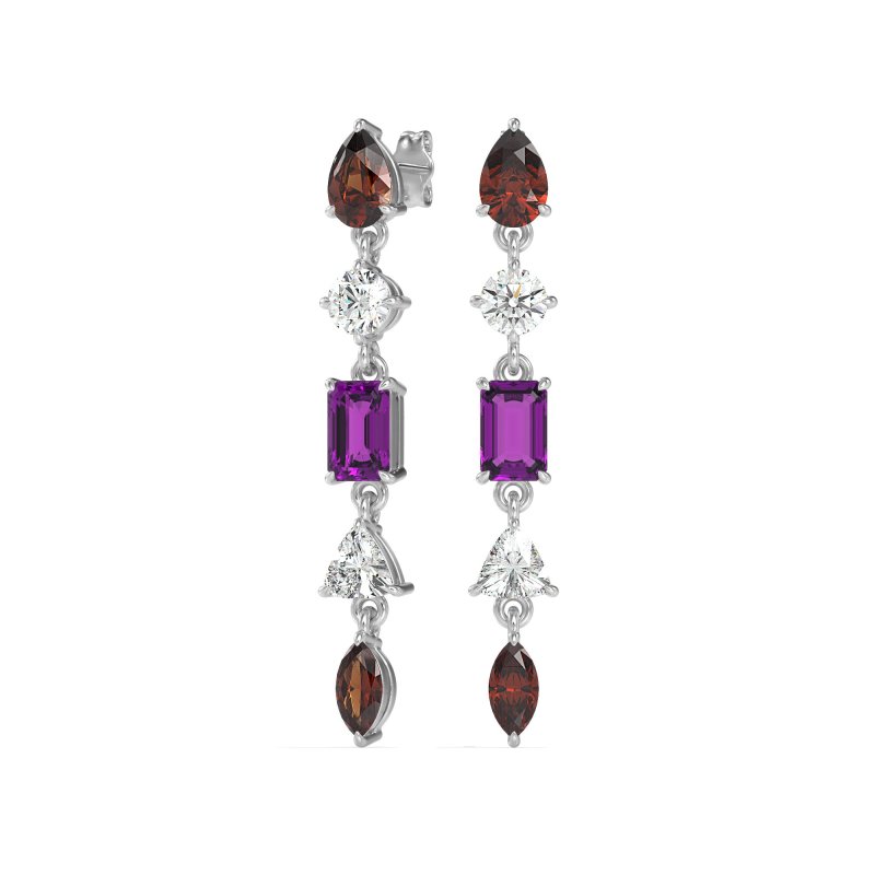 Multi-Shape Dangling Earrings