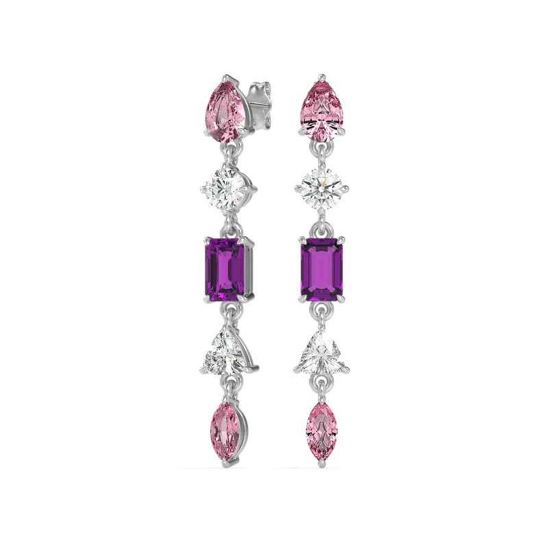 Multi-Shape Dangling Earrings
