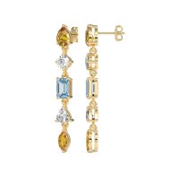 Multi-Shape Dangling Earrings