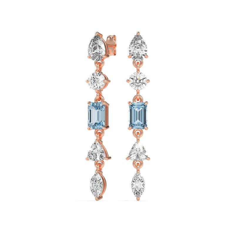Multi-Shape Dangling Earrings