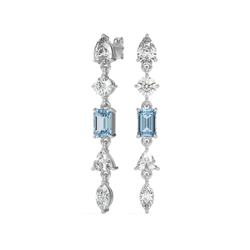 Multi-Shape Dangling Earrings