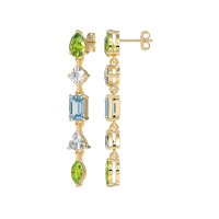 Multi-Shape Dangling Earrings