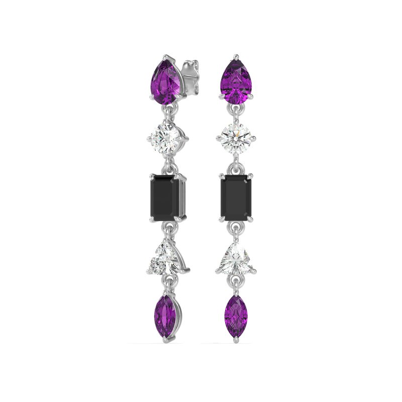 Multi-Shape Dangling Earrings