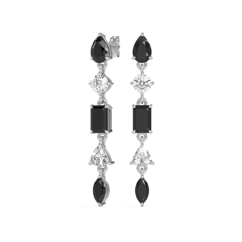 Multi-Shape Dangling Earrings