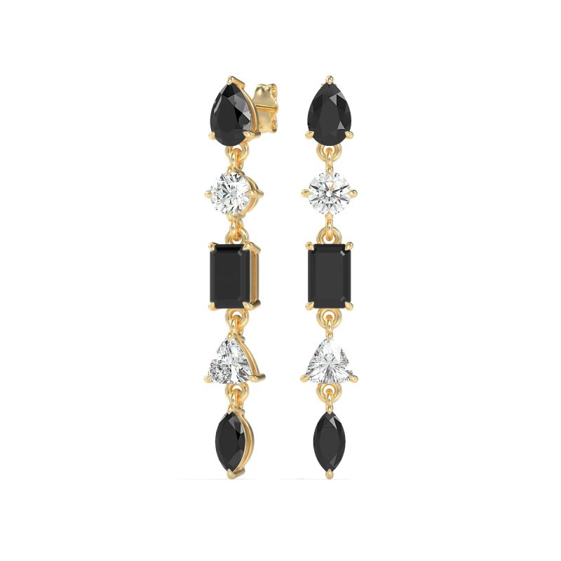 Multi-Shape Dangling Earrings