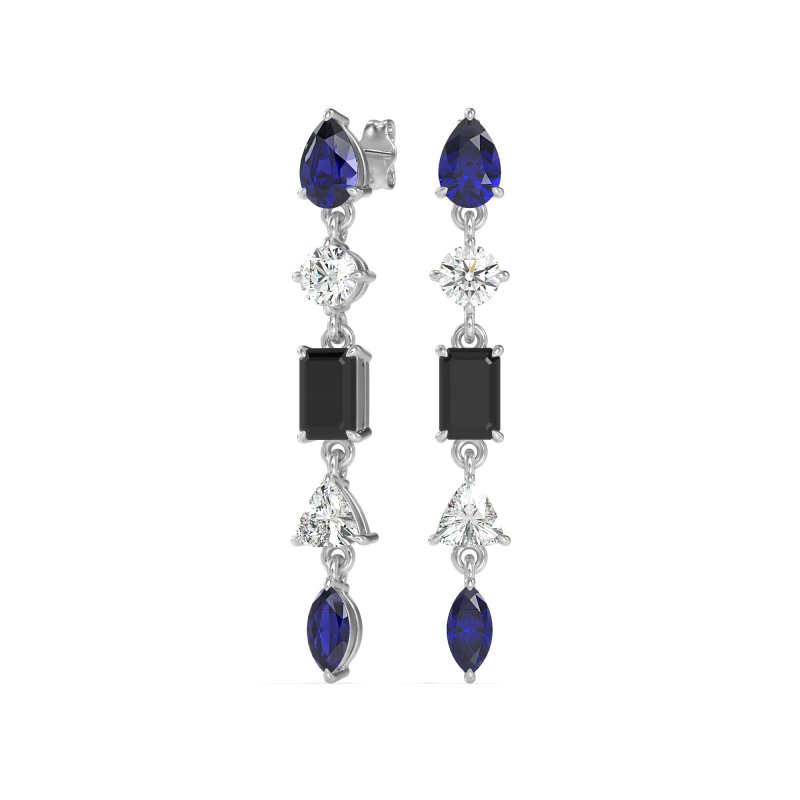 Multi-Shape Dangling Earrings