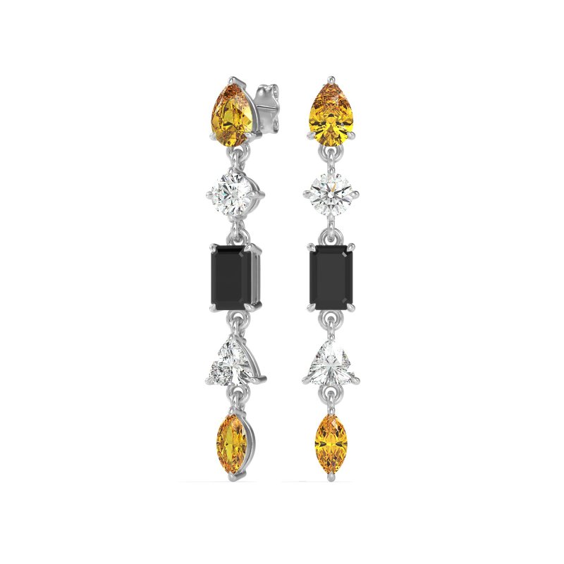 Multi-Shape Dangling Earrings