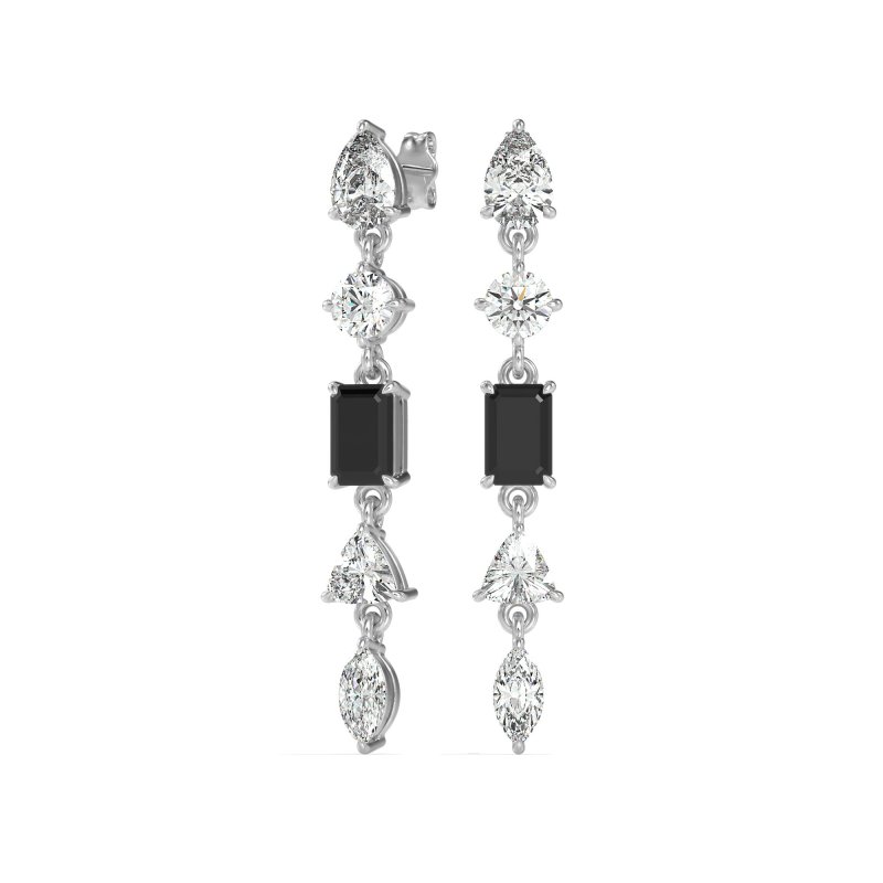 Multi-Shape Dangling Earrings