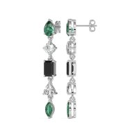 Multi-Shape Dangling Earrings