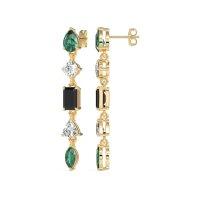 Multi-Shape Dangling Earrings