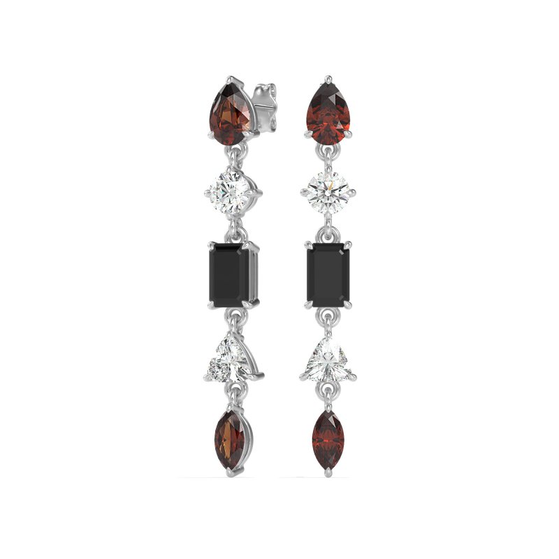 Multi-Shape Dangling Earrings