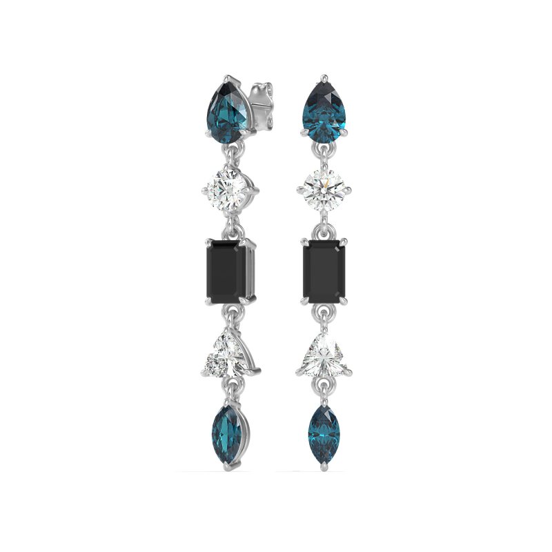 Multi-Shape Dangling Earrings