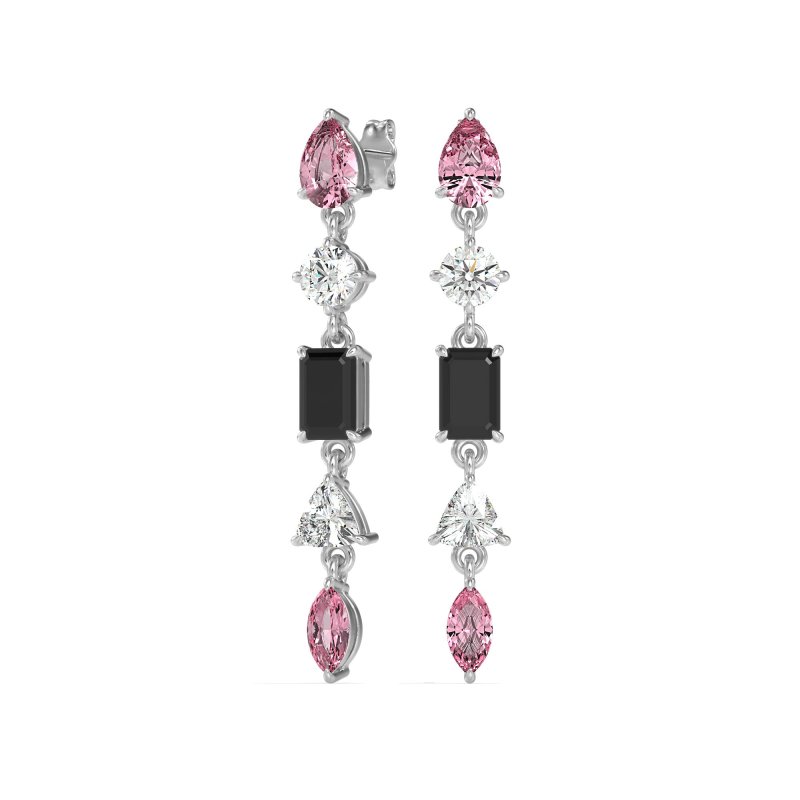 Multi-Shape Dangling Earrings