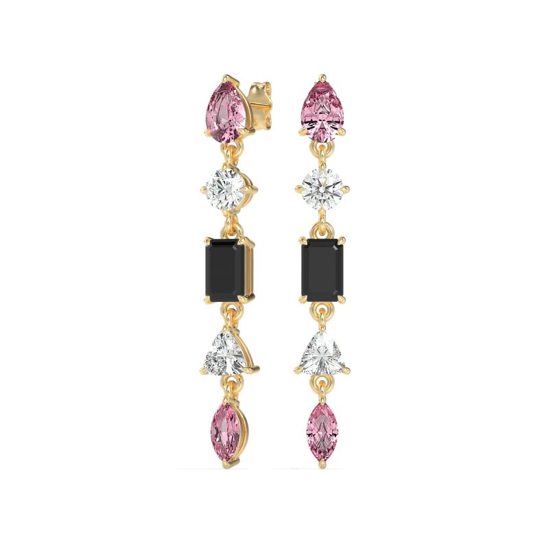 Multi-Shape Dangling Earrings