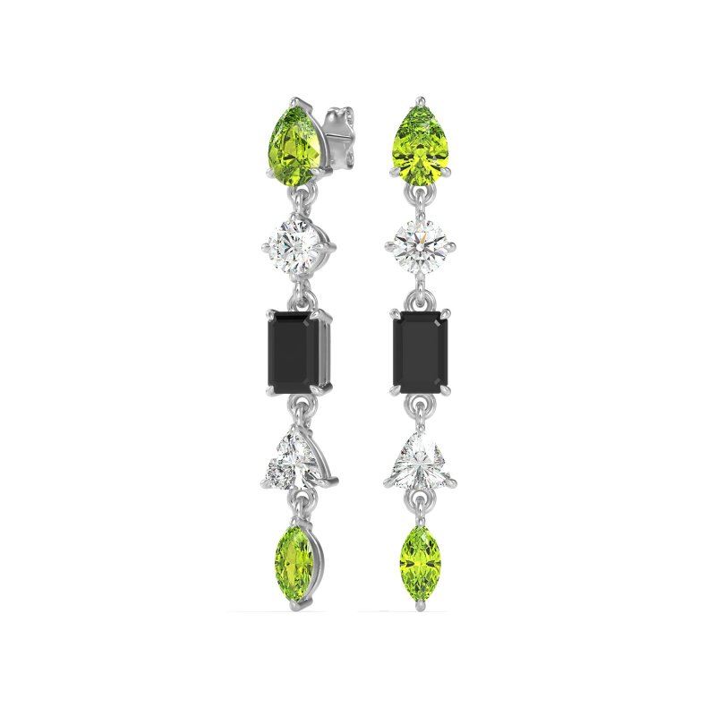 Multi-Shape Dangling Earrings
