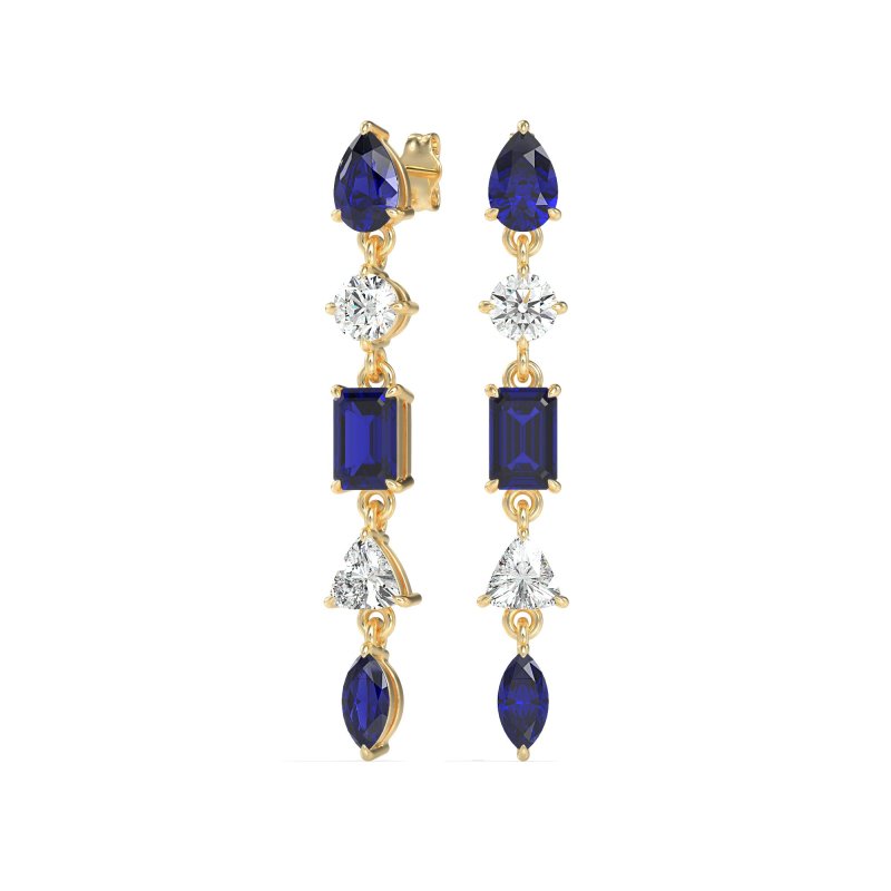 Multi-Shape Dangling Earrings
