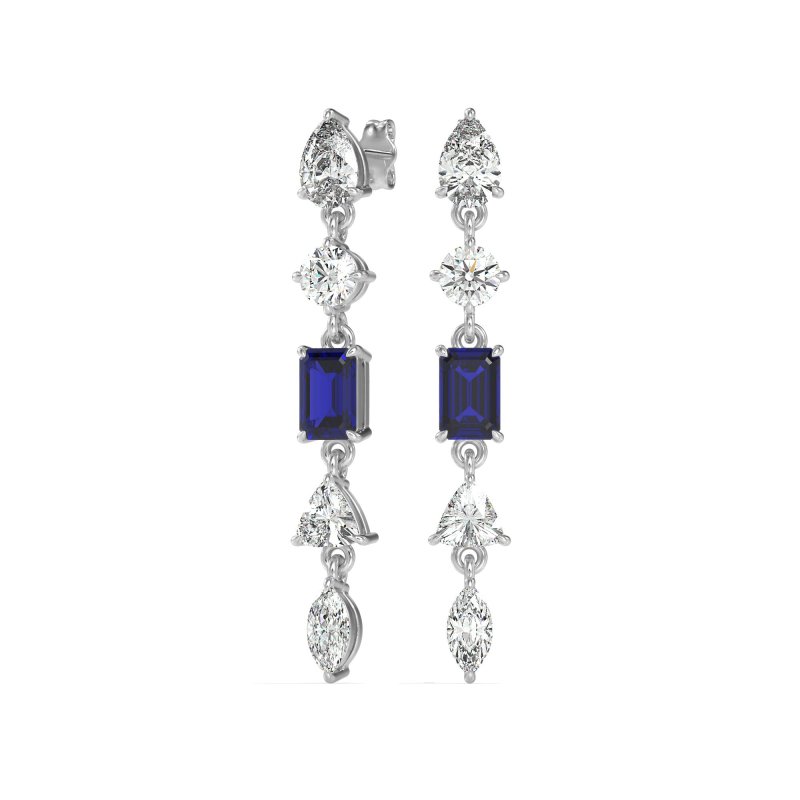 Multi-Shape Dangling Earrings