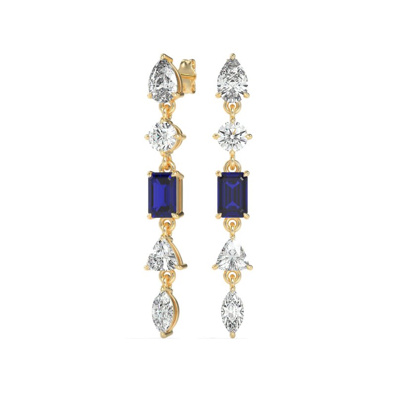 Multi-Shape Dangling Earrings