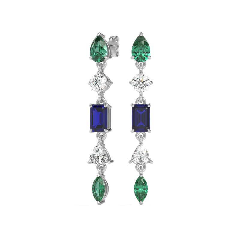 Multi-Shape Dangling Earrings