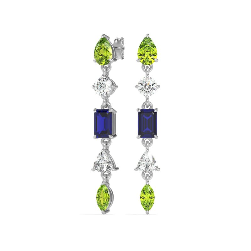 Multi-Shape Dangling Earrings