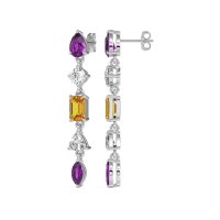 Multi-Shape Dangling Earrings