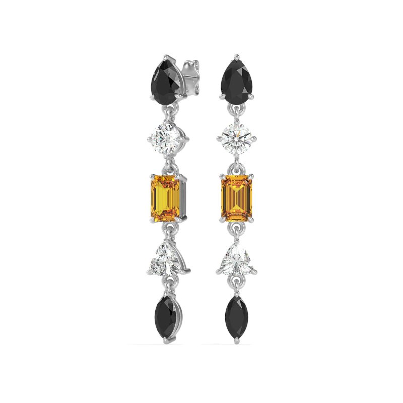 Multi-Shape Dangling Earrings